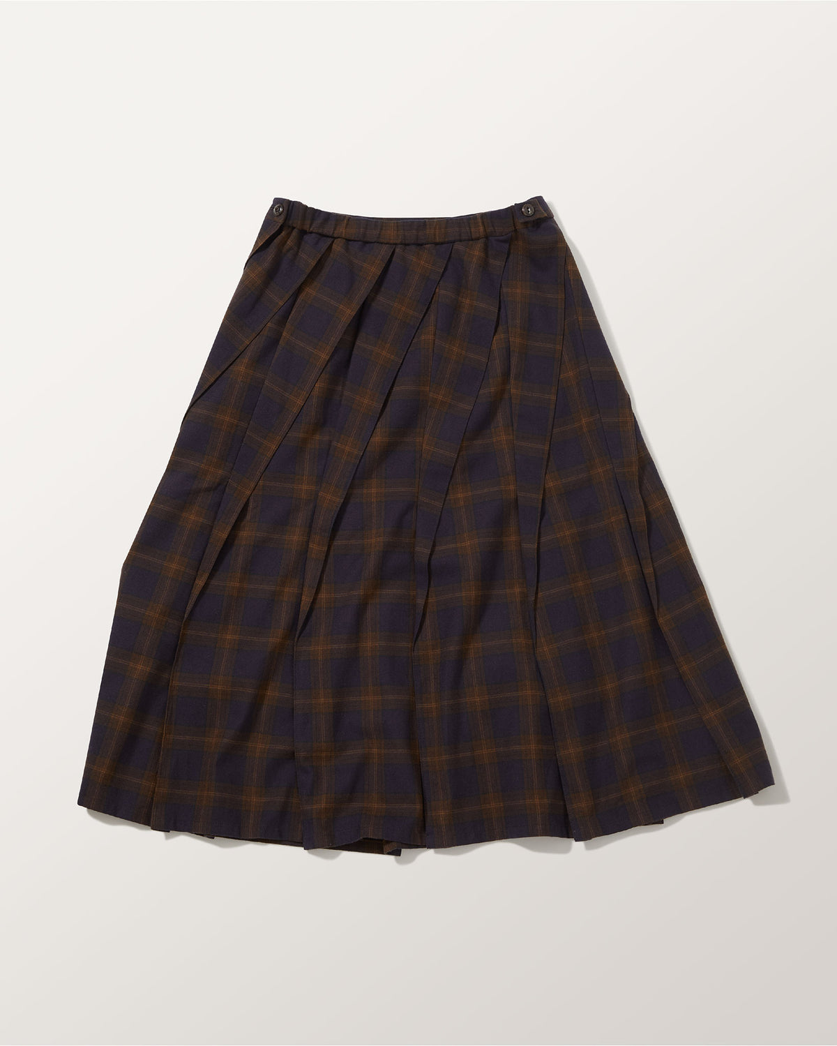 チェックバイアスプリーツスカート