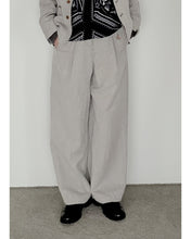 画像をギャラリービューアに読み込む, ウールリネンドロストリングパンツ
