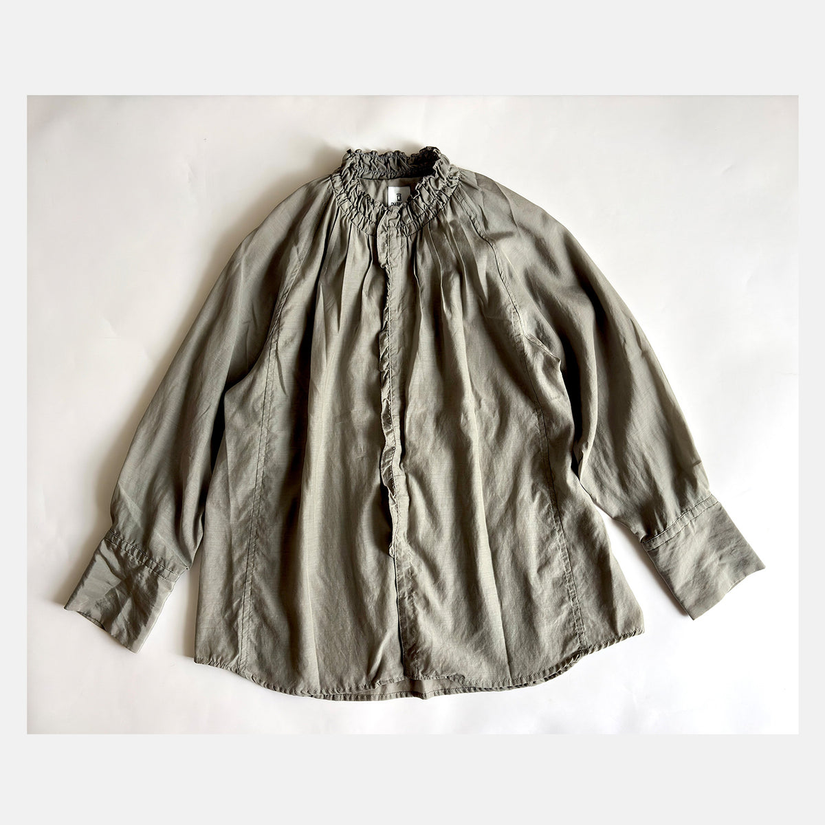 キュプラネックシャーリングシャツ